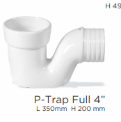 MSW MICS P-Trap Flat 4”