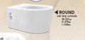 ROYAL ROUND WALL HANG COMMODE