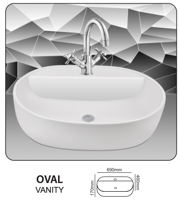 GENERAL ASIA OVAL VANITY