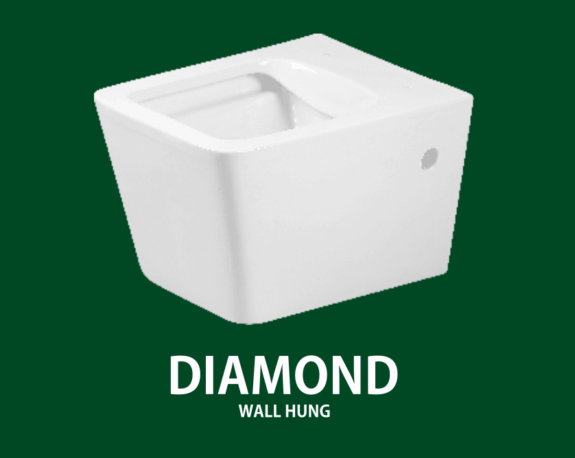 TIME SANITARY DIAMOND WALL HAND COMMODE